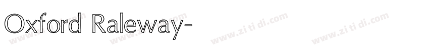 Oxford Raleway字体转换